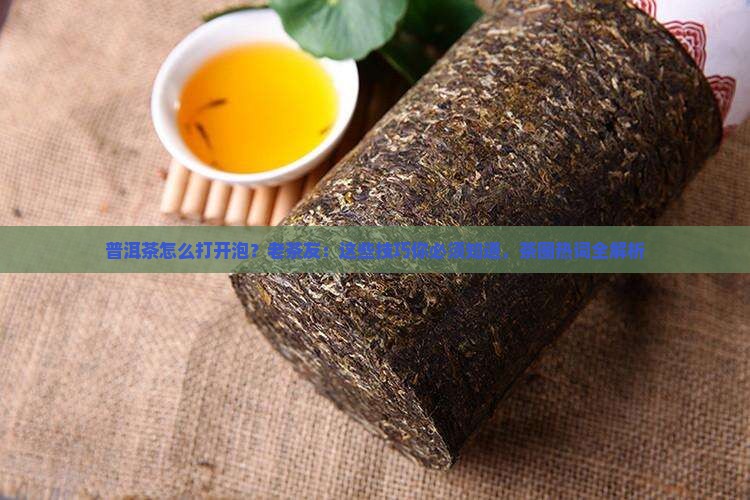 普洱茶怎么打开泡？老茶友：这些技巧你必须知道，茶圈热词全解析
