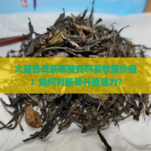 大益普洱茶哪款有购买收藏价值？如何判断其升值潜力？