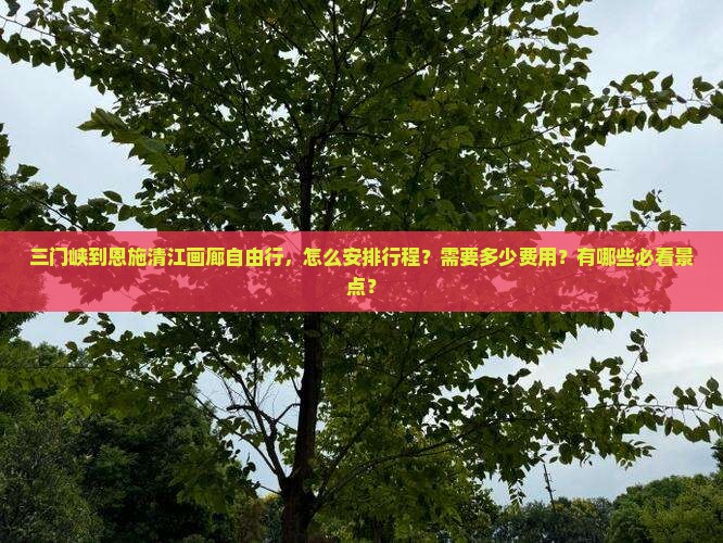 三门峡到恩施清江画廊自由行，怎么安排行程？需要多少费用？有哪些必看景点？