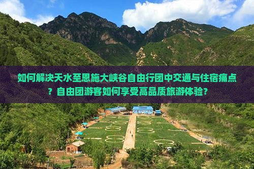 如何解决天水至恩施大峡谷自由行团中交通与住宿痛点？自由团游客如何享受高品质旅游体验？