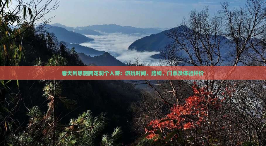 春天到恩施腾龙洞个人游：游玩时间、路线、门票及体验评价