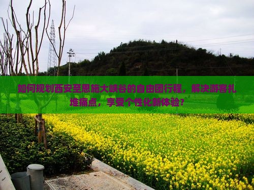 如何规划西安至恩施大峡谷的自由团行程，解决游客扎堆痛点，享受个性化新体验？