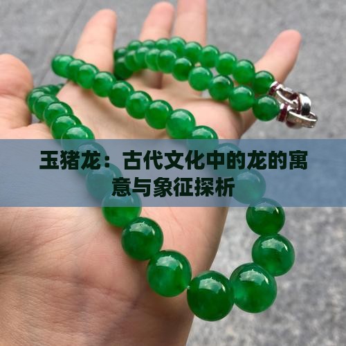 玉猪龙：古代文化中的龙的寓意与象征探析