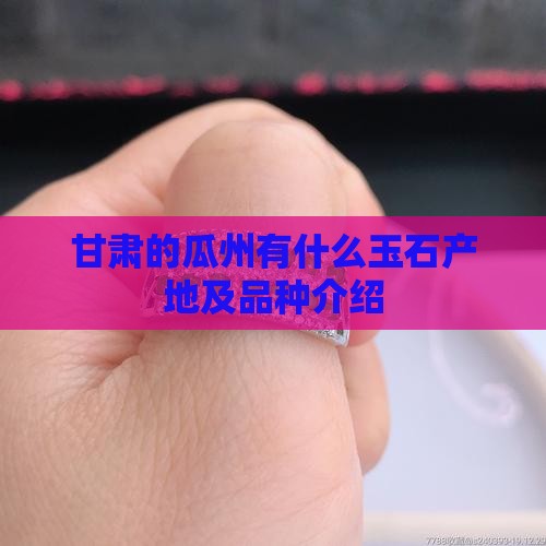 甘肃的瓜州有什么玉石产地及品种介绍