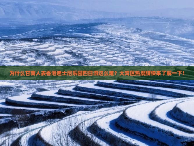 为什么甘南人去香港迪士尼乐园四日游这么难？大湾区热度脯快来了解一下！