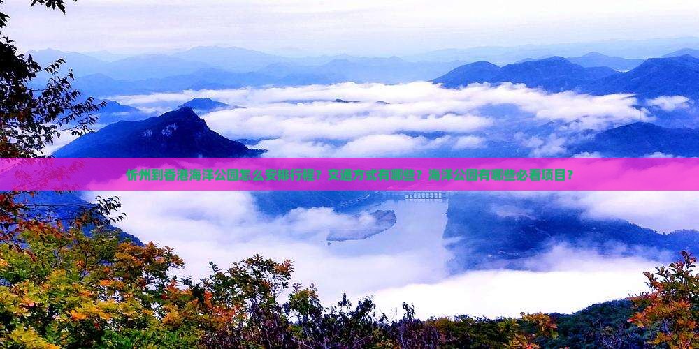忻州到香港海洋公园怎么安排行程？交通方式有哪些？海洋公园有哪些必看项目？