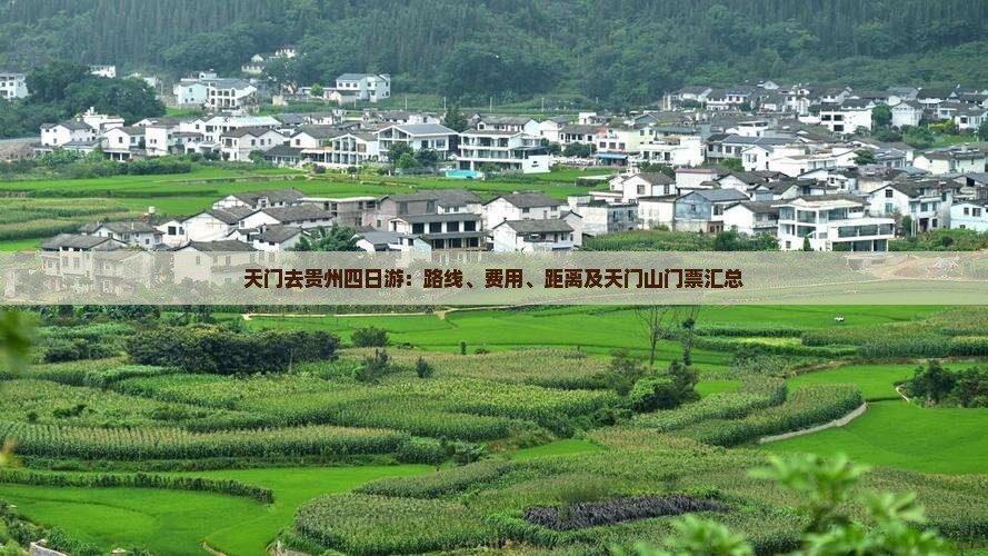天门去贵州四日游：路线、费用、距离及天门山门票汇总