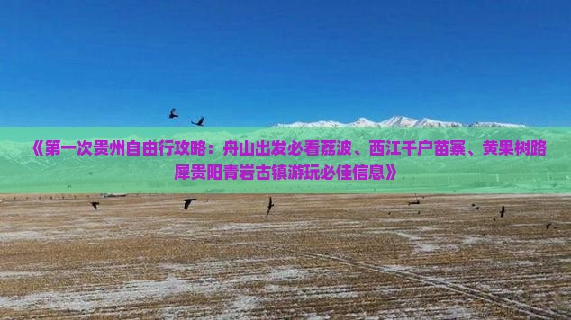 《第一次贵州自由行攻略：舟山出发必看荔波、西江千户苗寨、黄果树路犀贵阳青岩古镇游玩必佳信息》
