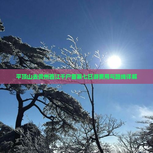 平顶山去贵州西江千户苗寨七日游费用与路线详解