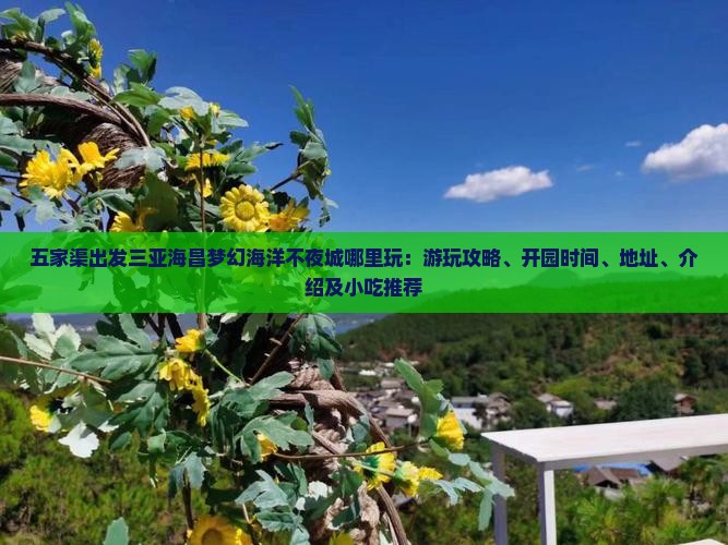 五家渠出发三亚海昌梦幻海洋不夜城哪里玩：游玩攻略、开园时间、地址、介绍及小吃推荐