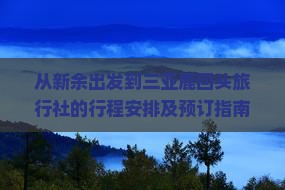 从新余出发到三亚鹿回头旅行社的行程安排及预订指南有哪些？