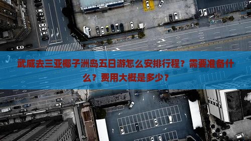 武威去三亚椰子洲岛五日游怎么安排行程？需要准备什么？费用大概是多少？