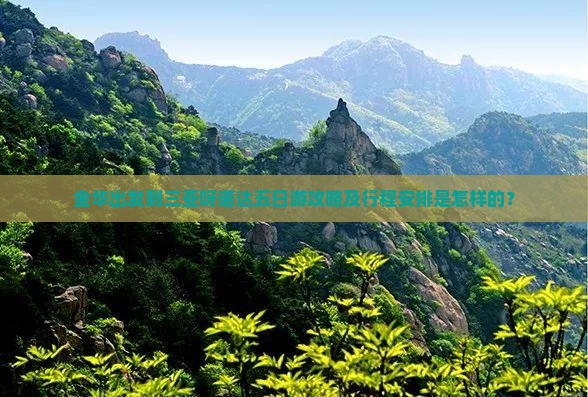金华出发到三亚呀诺达五日游攻略及行程安排是怎样的？
