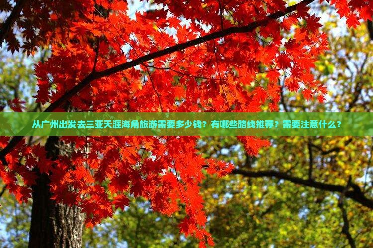 从广州出发去三亚天涯海角旅游需要多少钱？有哪些路线推荐？需要注意什么？