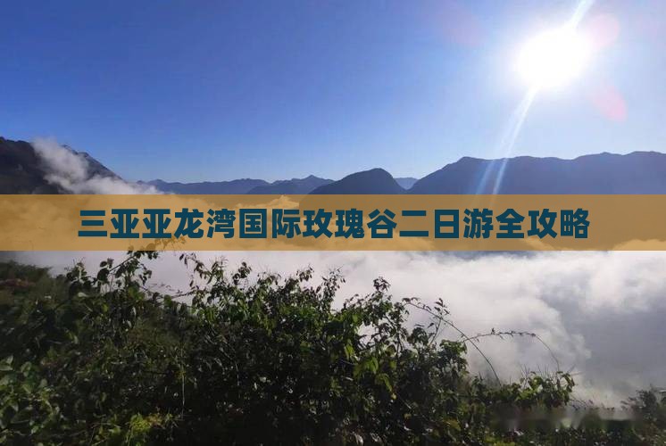 三亚亚龙湾国际玫瑰谷二日游全攻略