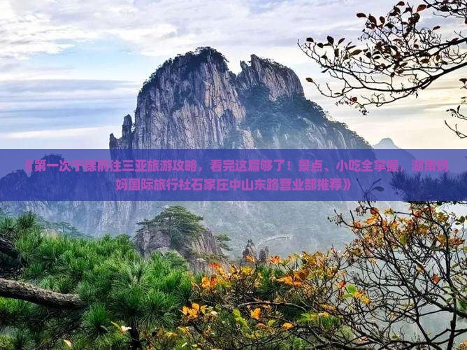 《第一次宁德前往三亚旅游攻略，看完这篇够了！景点、小吃全掌握，湖南妈妈国际旅行社石家庄中山东路营业部推荐》