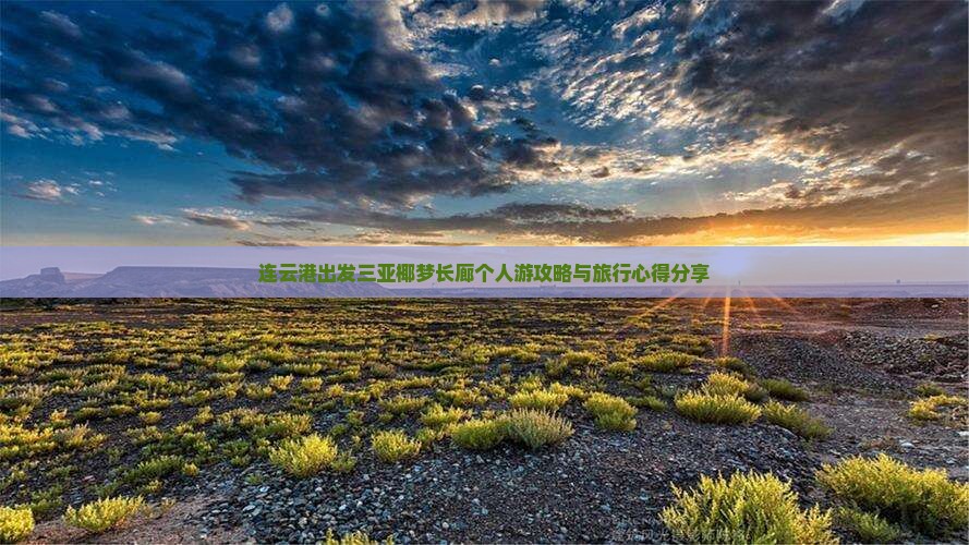 连云港出发三亚椰梦长廊个人游攻略与旅行心得分享