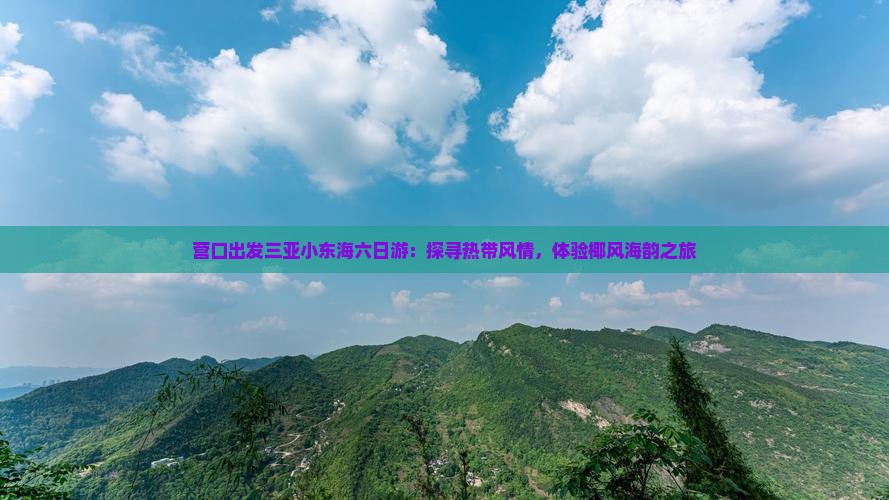 营口出发三亚小东海六日游：探寻热带风情，体验椰风海韵之旅