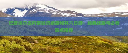 巴彦淖尔去内蒙额济纳胡杨林六日游：经典线路与必看景点推荐