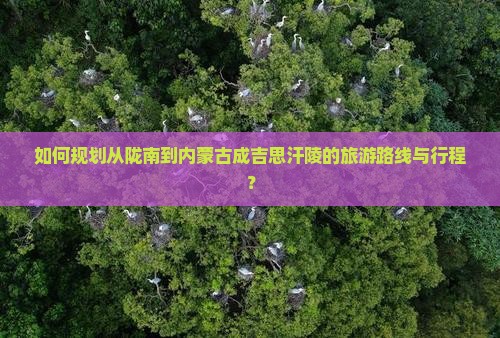 如何规划从陇南到内蒙古成吉思汗陵的旅游路线与行程？