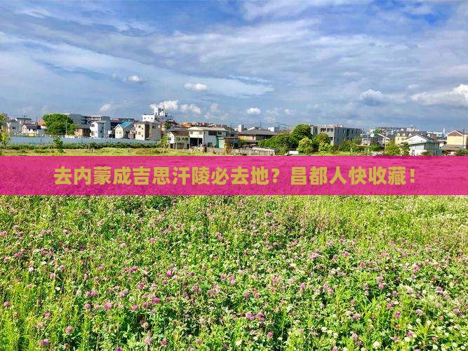 去内蒙成吉思汗陵必去地？昌都人快收藏！