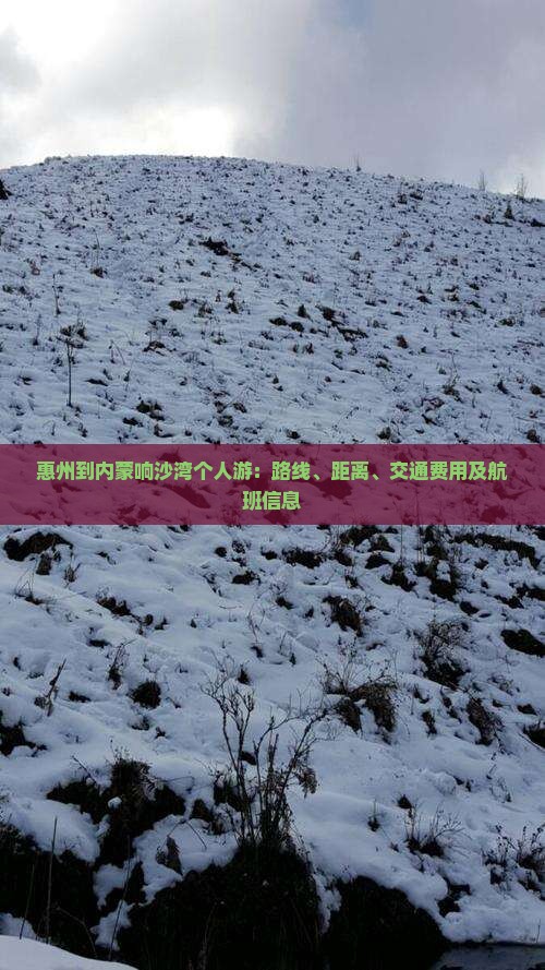 惠州到内蒙响沙湾个人游：路线、距离、交通费用及航班信息