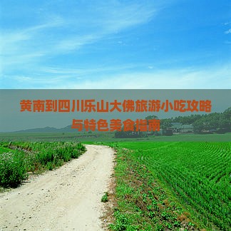 黄南到四川乐山大佛旅游小吃攻略与特色美食指南