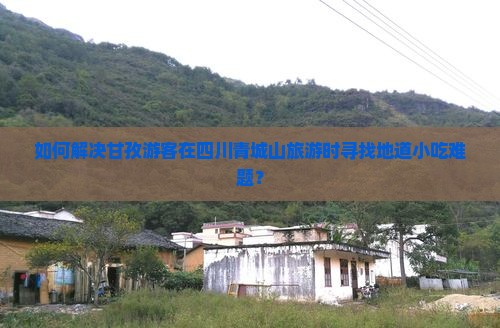 如何解决甘孜游客在四川青城山旅游时寻找地道小吃难题？