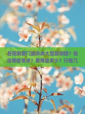 岳阳到厦门鼓浪屿大型旅游团？包含哪些景点？费用是多少？行程几天合适？
