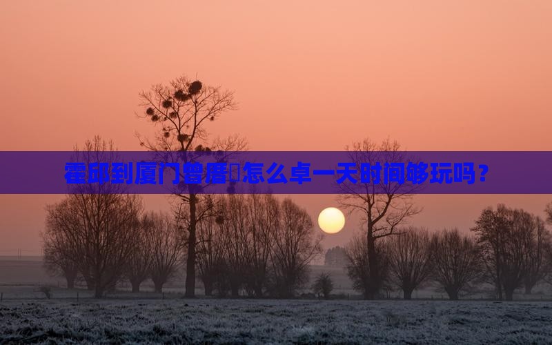 霍邱到厦门曾厝垵怎么卓一天时间够玩吗？
