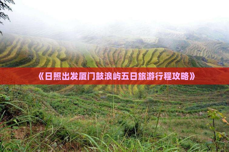 《日照出发厦门鼓浪屿五日旅游行程攻略》