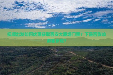 抚顺出发如何优惠获取西安大雁塔门票？下是否影响游客参观？
