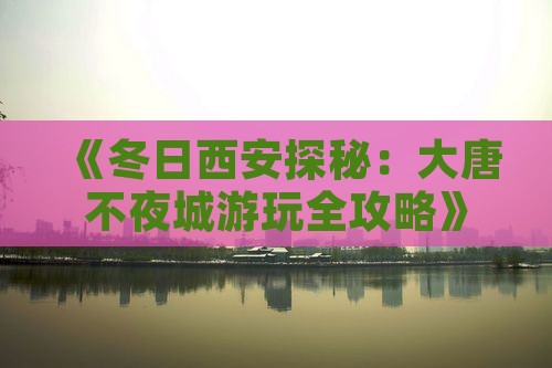 《冬日西安探秘：大唐不夜城游玩全攻略》