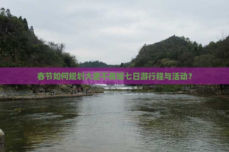 春节如何规划大唐不夜城七日游行程与活动？