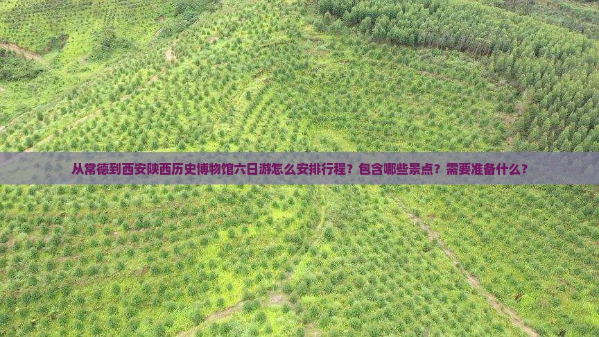 从常德到西安陕西历史博物馆六日游怎么安排行程？包含哪些景点？需要准备什么？