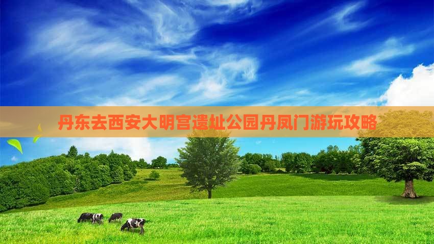 丹东去西安大明宫遗址公园丹凤门游玩攻略