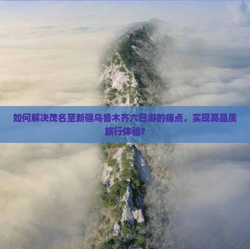 如何解决茂名至新疆乌鲁木齐六日游的痛点，实现高品质旅行体验？