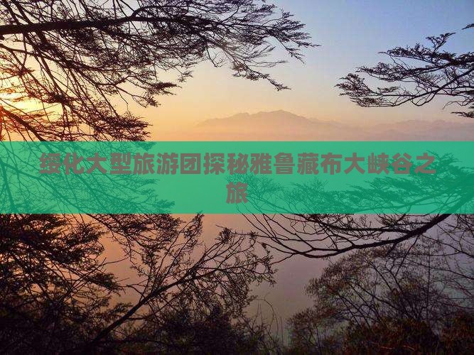 绥化大型旅游团探秘雅鲁藏布大峡谷之旅