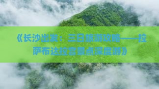 《长沙出发：三日旅游攻略——拉萨布达拉宫景点深度游》