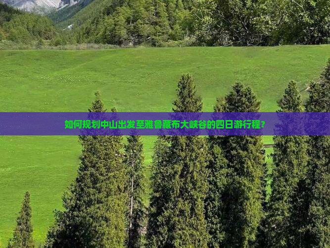 如何规划中山出发至雅鲁藏布大峡谷的四日游行程？