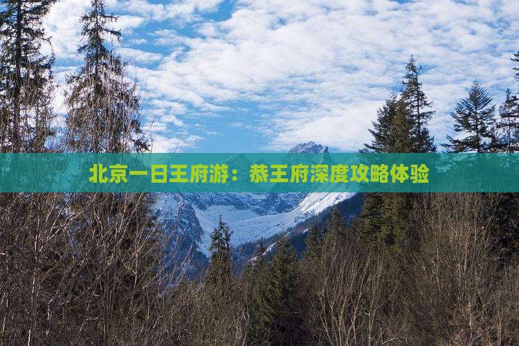 北京一日王府游：恭王府深度攻略体验