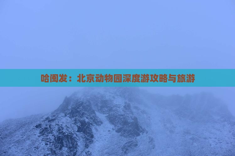 哈闽发：北京动物园深度游攻略与旅游