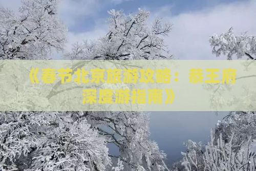 《春节北京旅游攻略：恭王府深度游指南》