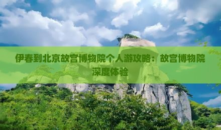 伊春到北京故宫博物院个人游