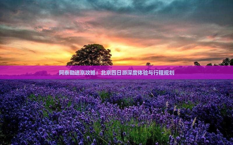 阿泰勒进京攻略：北京四日游深度体验与行程规划