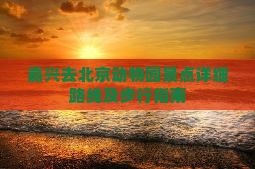 嘉兴去北京动物园景点详细路线及步行指南