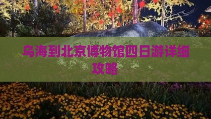 乌海到北京博物馆四日游详细攻略