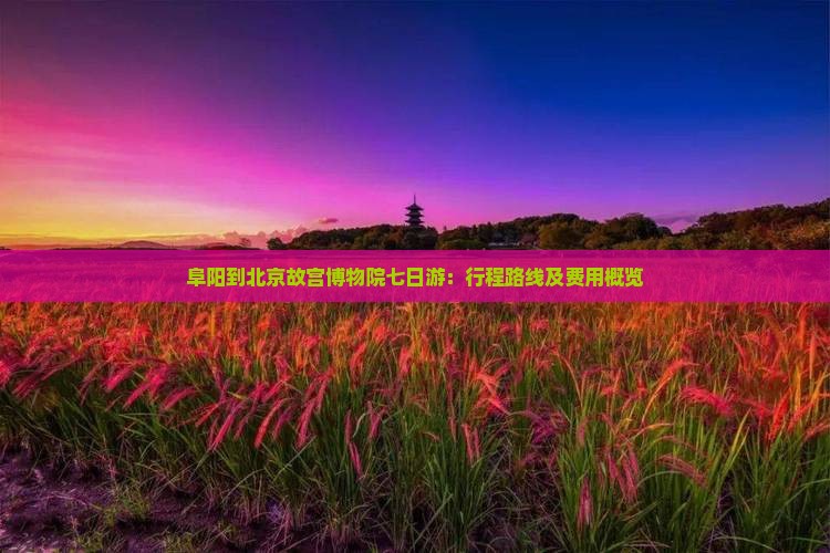 阜阳到北京故宫博物院七日游：行程路线及费用概览