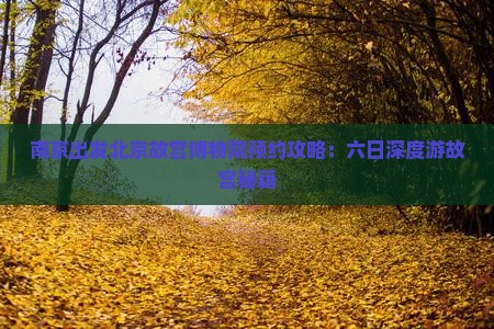 南京出发北京故宫博物院预约攻略：六日深度游故宫秘籍