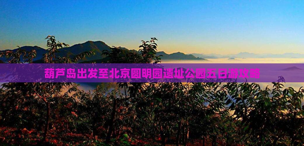 葫芦岛出发至北京圆明园遗址公园五日游攻略